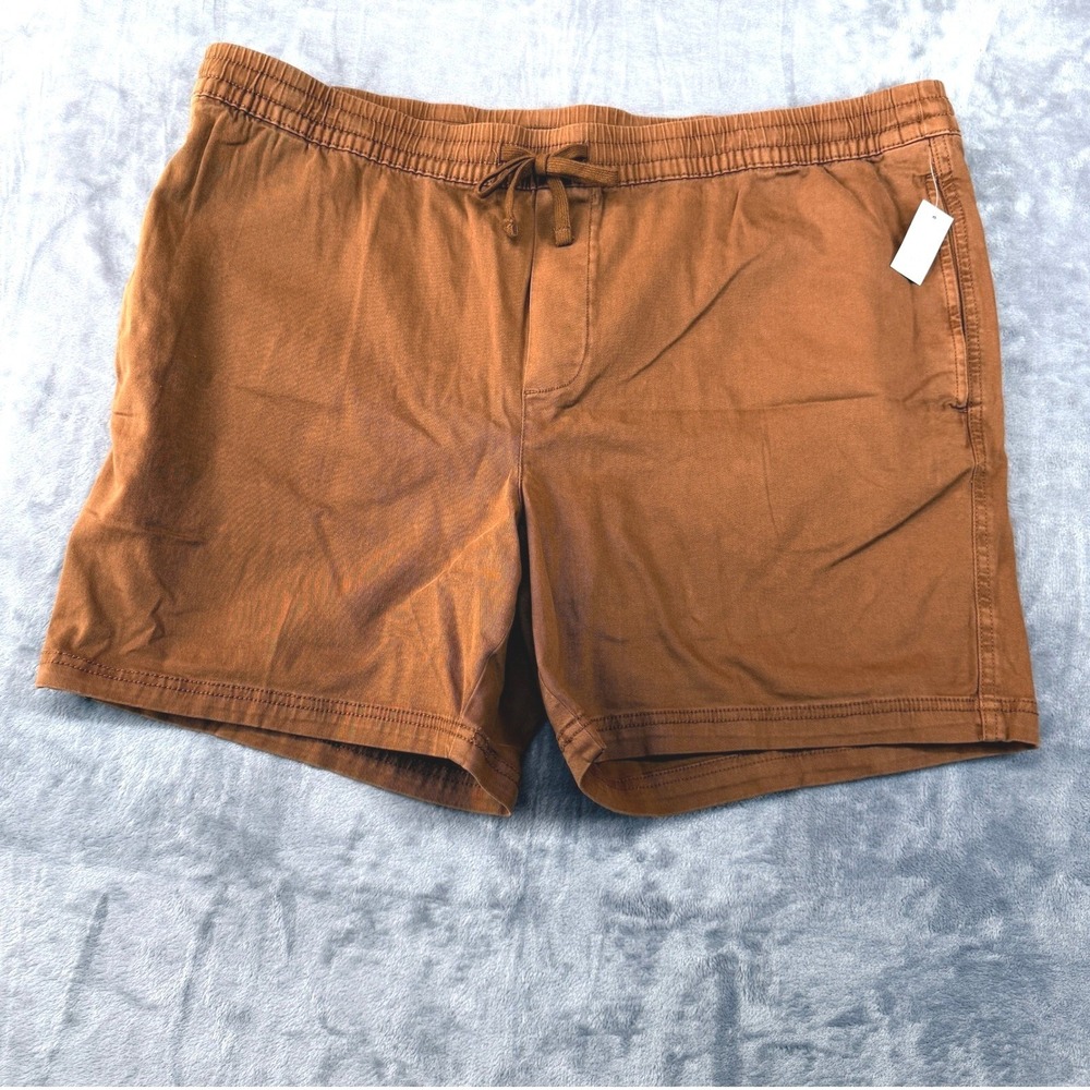 No Boundaries Jogger Shorts Men XL Brn Twill Elastic Waist Stretch NB33100080161